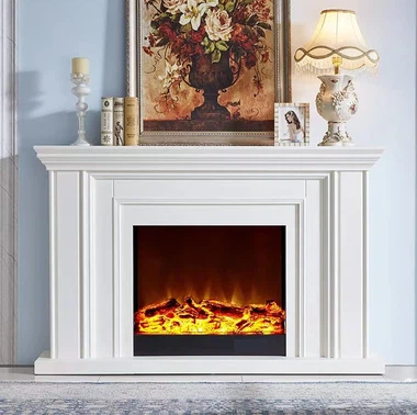 Chimenea eléctrica independiente y repisa